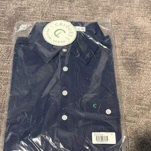 Criquet Dark Blue Casual Button Down Shirt